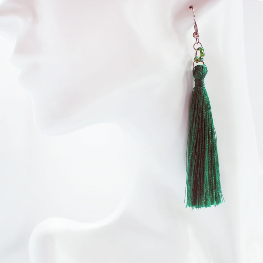 Emerald City Tassel Earrings