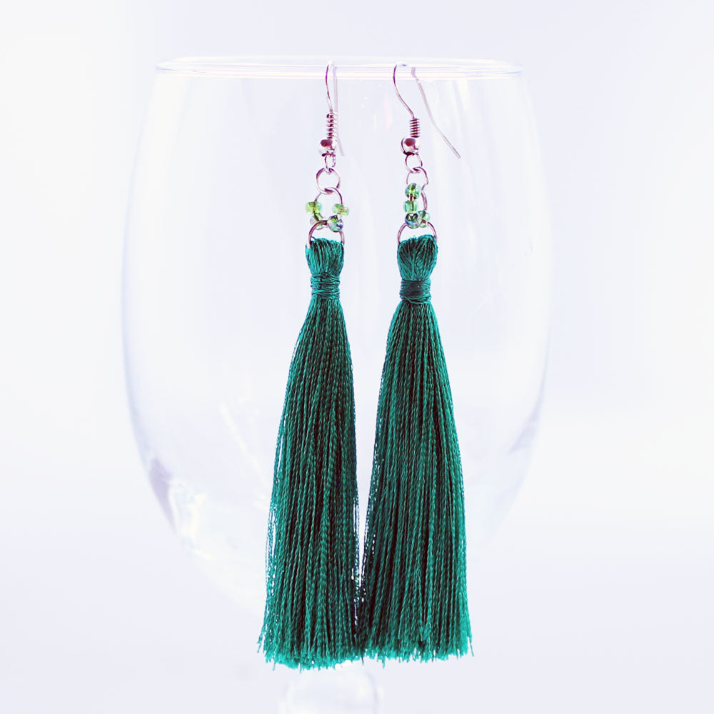 Emerald City Tassel Earrings