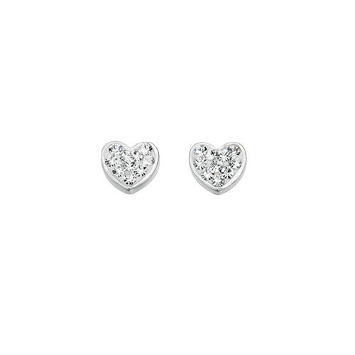 Sterling Silver Fantasy Heart Earrings