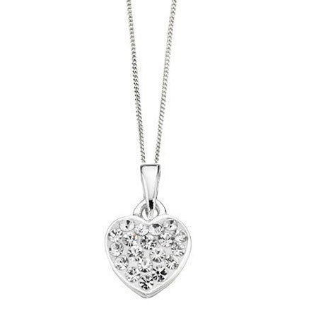 Fantasy Crystal Heart Silver Pendant