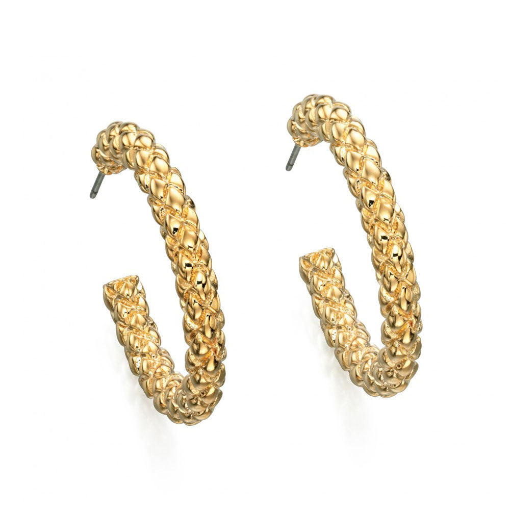 Textured Gold Circles Fiorelli Earrings
