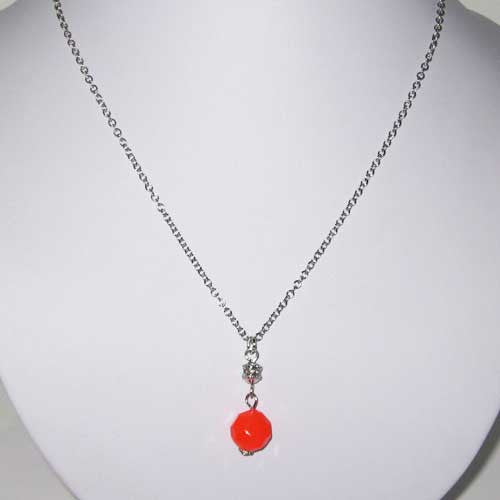 Bright Orange Bead Fiorelli Necklace