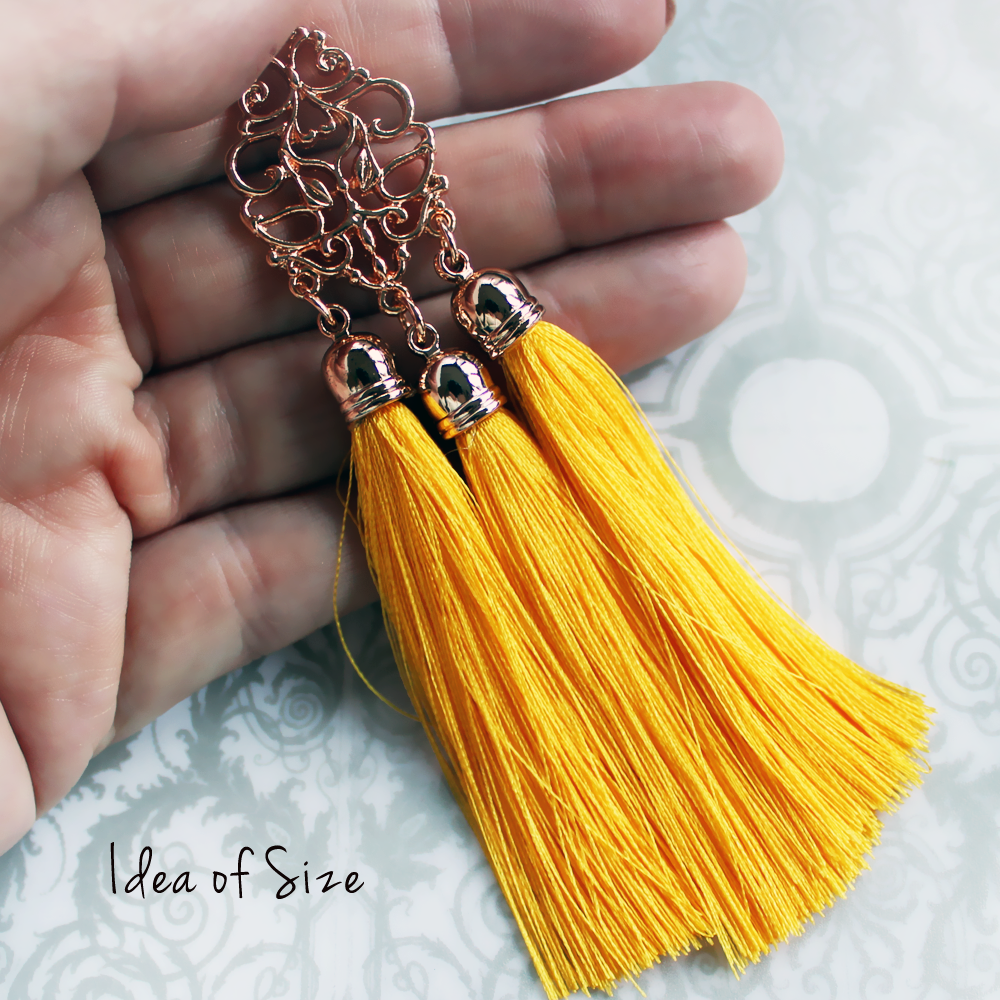 Goddess Golden Tassel Earrings