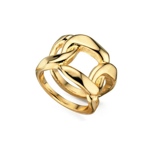 Gold Plated Chain Link Fiorelli Ring