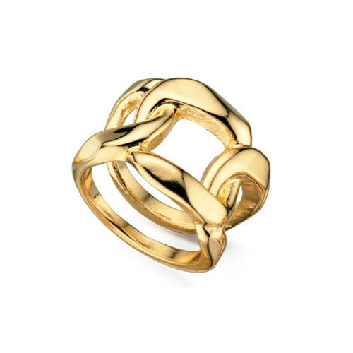 Gold Plated Chain Link Fiorelli Ring