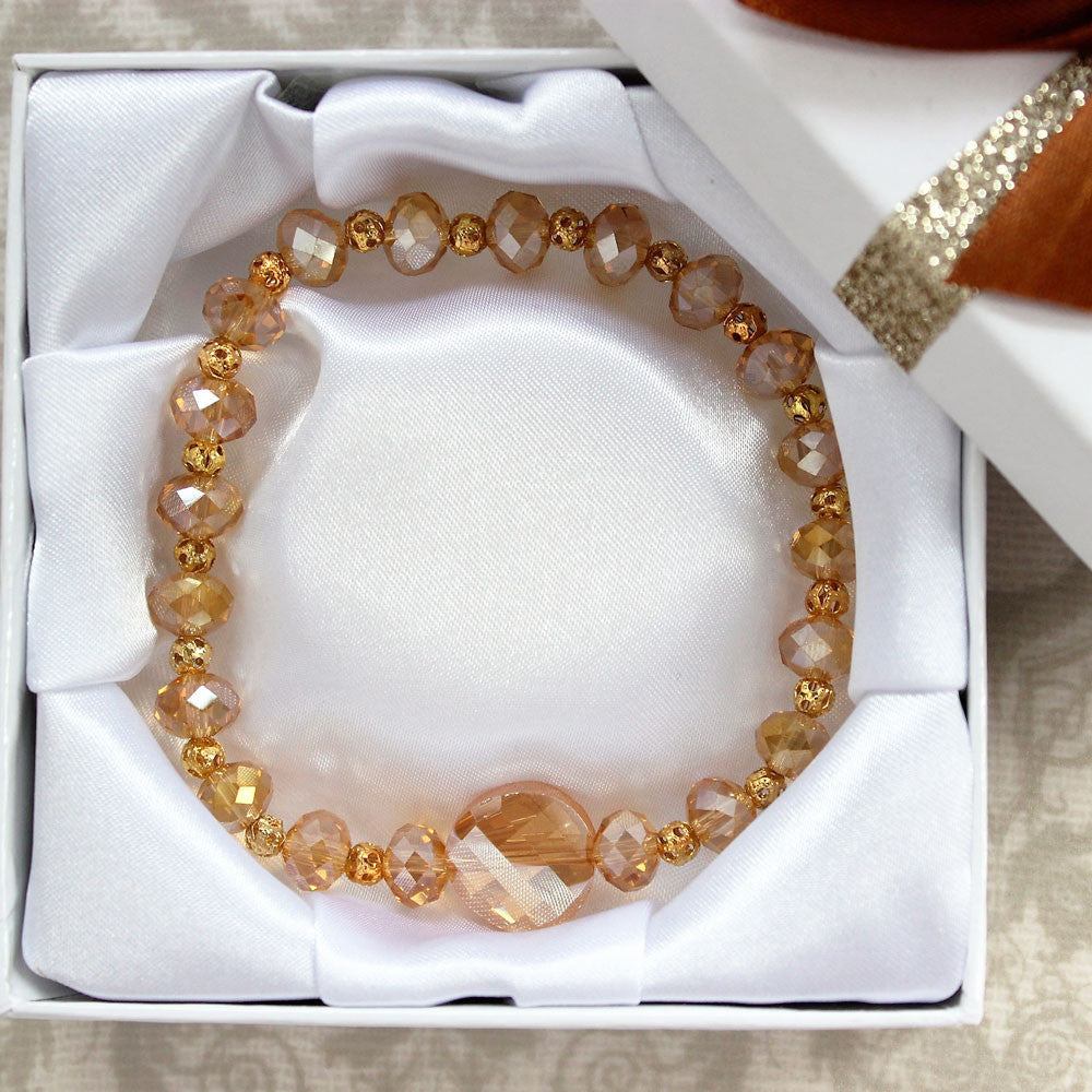 Golden Light Handmade Crystal Bracelet