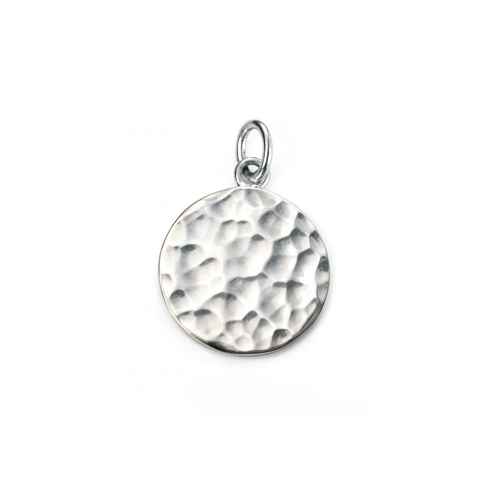 Talisman Textured Silver Circle Pendant