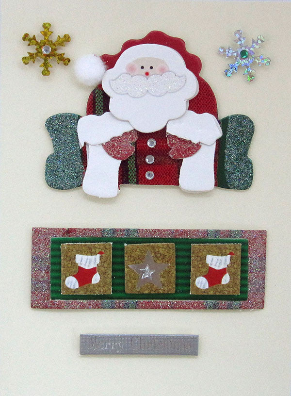 Sitting Santa Handmade Christmas Card