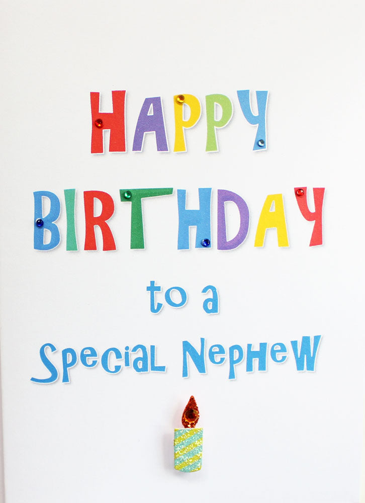 Special Nephew Birthday Candle Card 