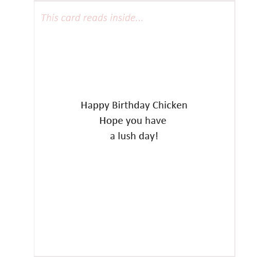 Happy Birthday Chicken