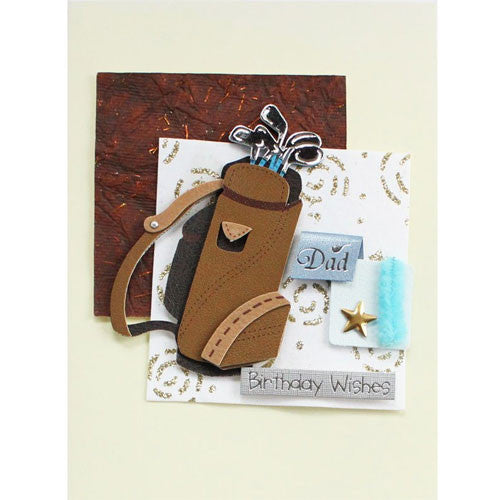 Golf Clubs Dad Happy Birthday Handmade Card