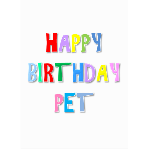 Happy Birthday Pet