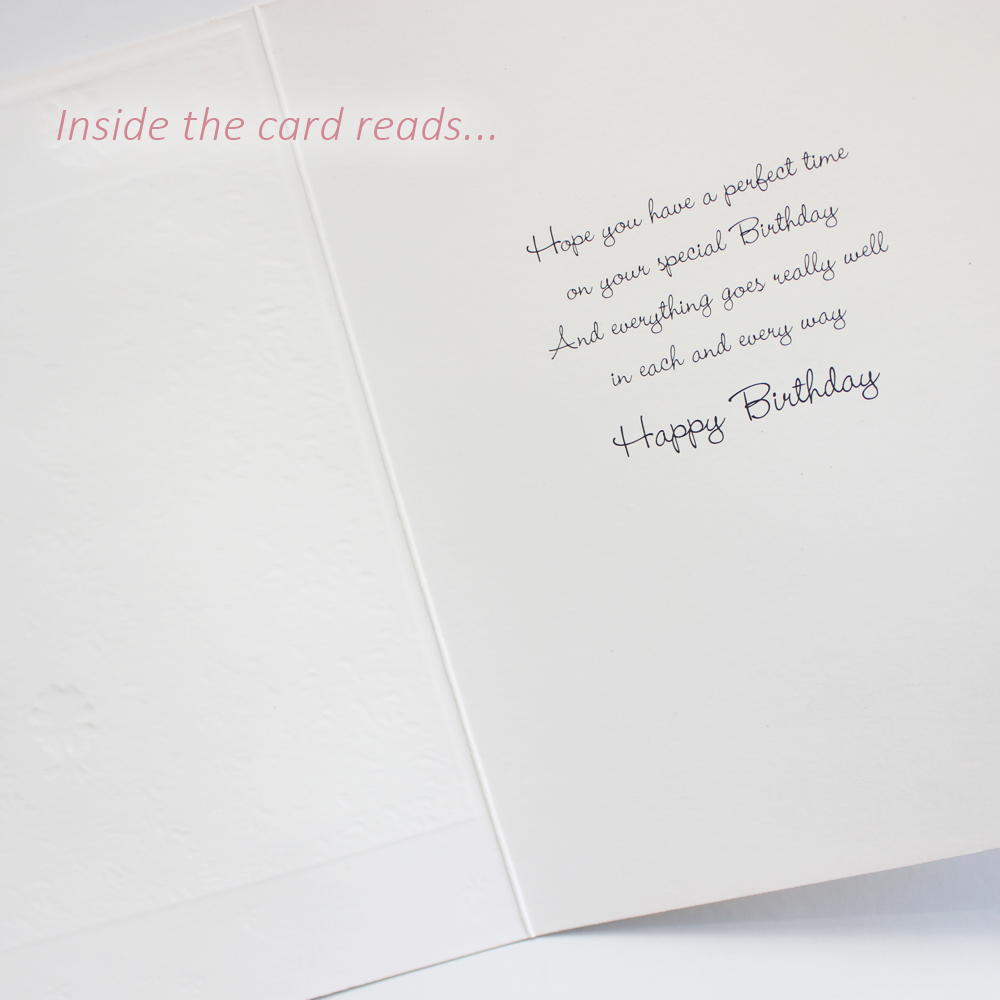 Pink Rabbit with Flowers Girlfriend Birthday Card