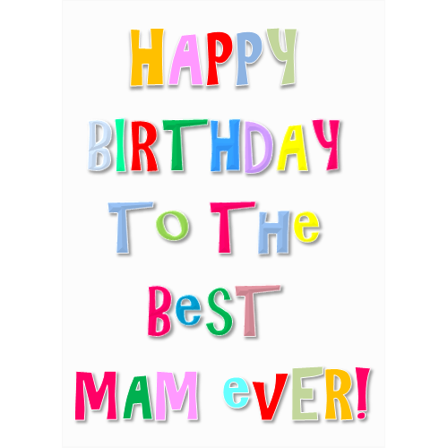 Happy Birthday Birthday to the Best Mam Ever!