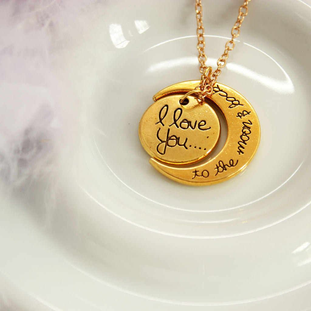 I Love You To The Moon and Back Pendant