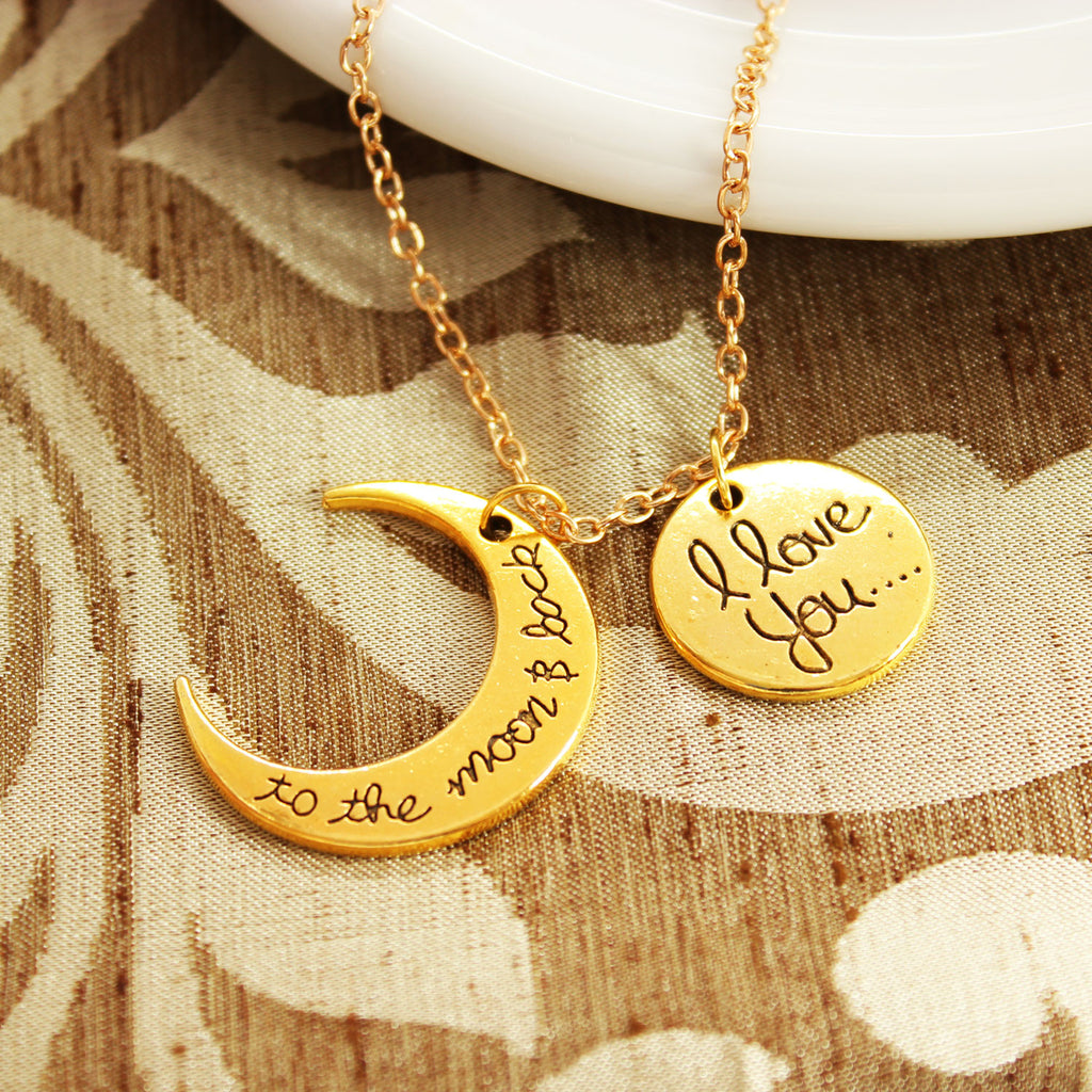 I Love You To The Moon and Back Pendant