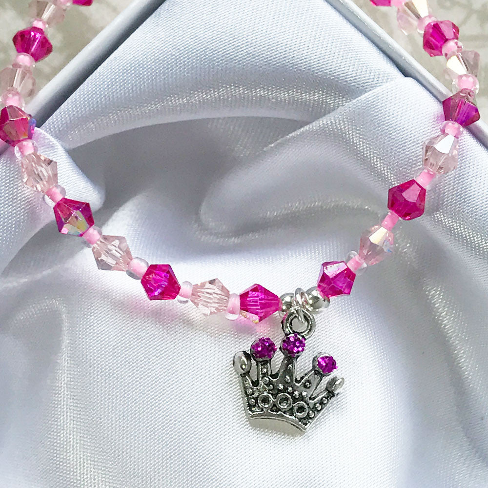 If the Crown Fits Kids Princess Crystal Bracelet