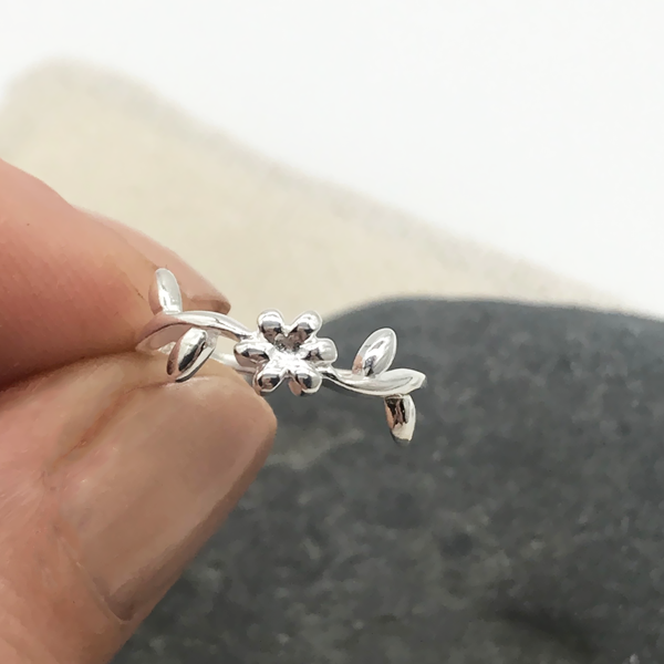 Jasmine Sterling Silver Flower Ring