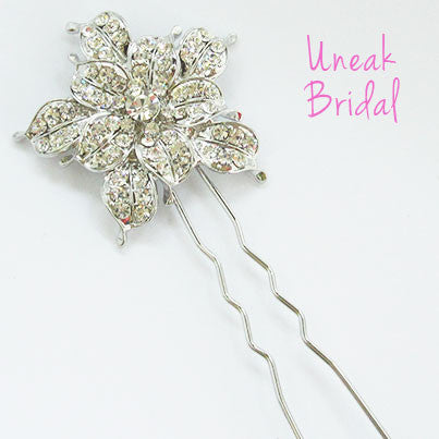 Star Flower Crystal Wedding Hair Pin