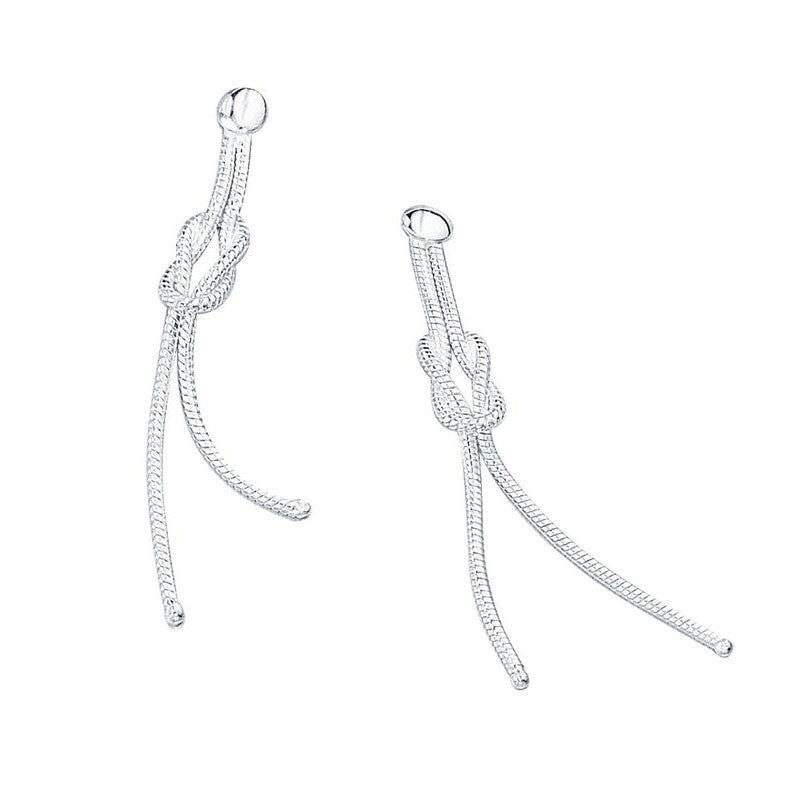 Love Knot Silver Earrings