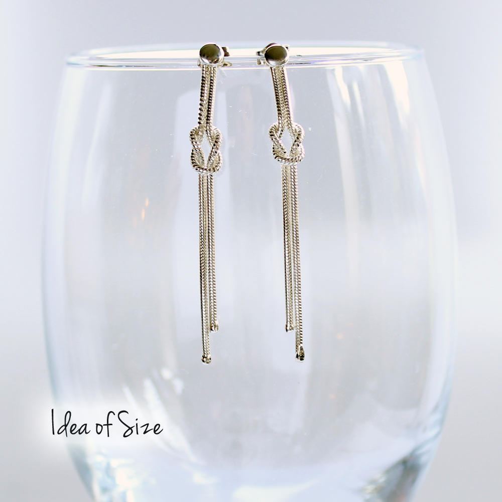 Love Knot Silver Earrings