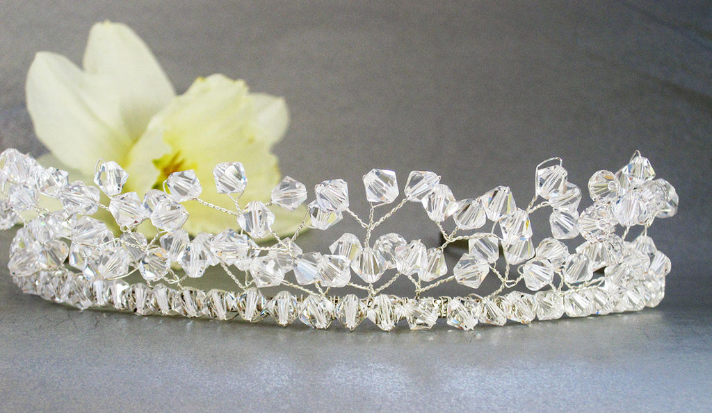 Crystal Bead Handmade Wedding Tiara 1