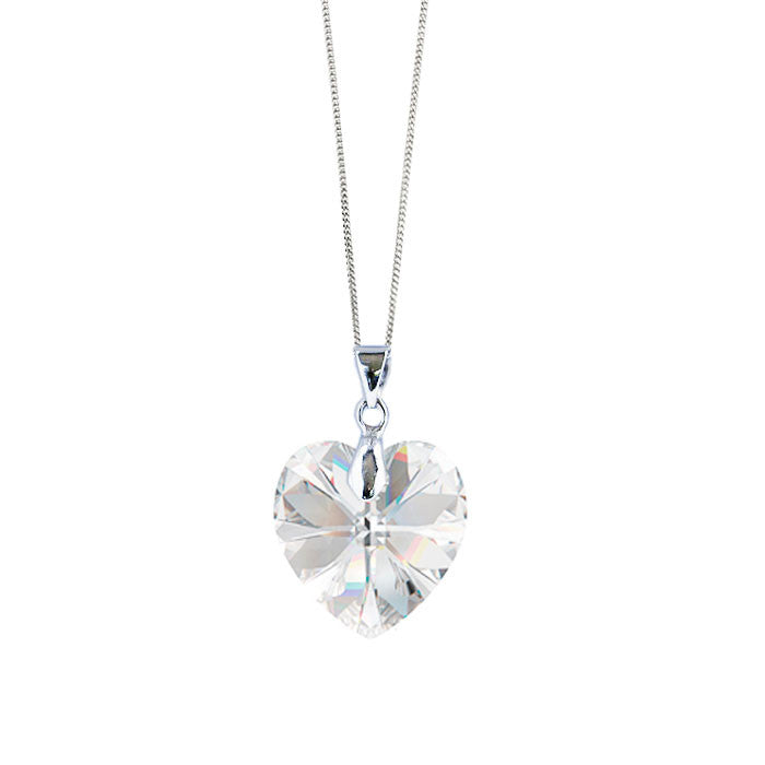 Clear Crystal Heart Handmade Necklace by Love Lily