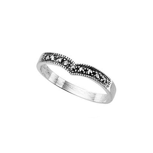 Wishbone Marcasite Ring