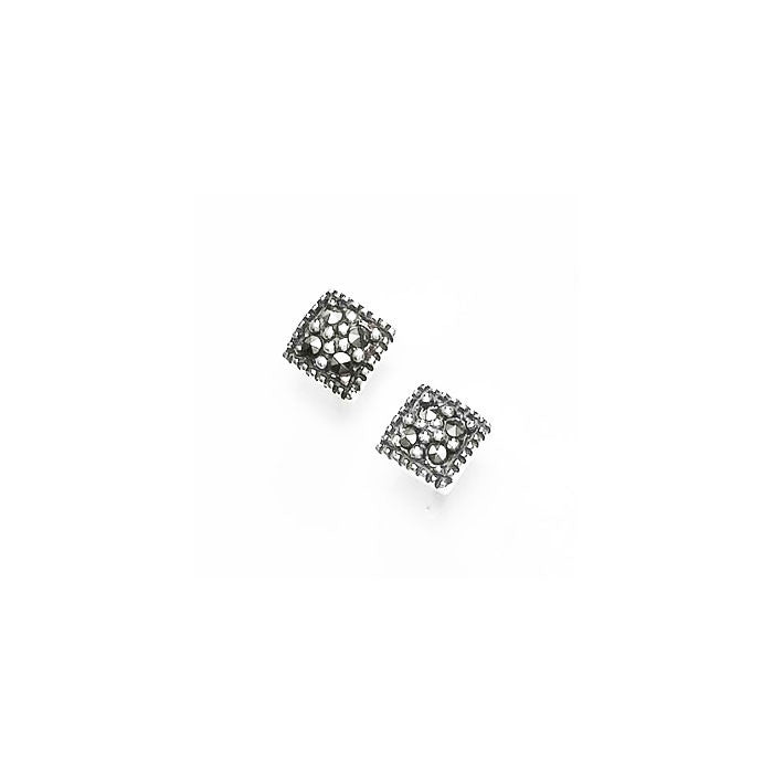 Mini Square Marcasite Earrings
