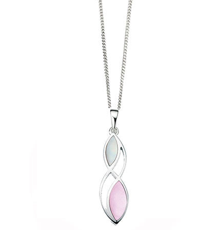 Pink and White Mother Of Pearl Pendant