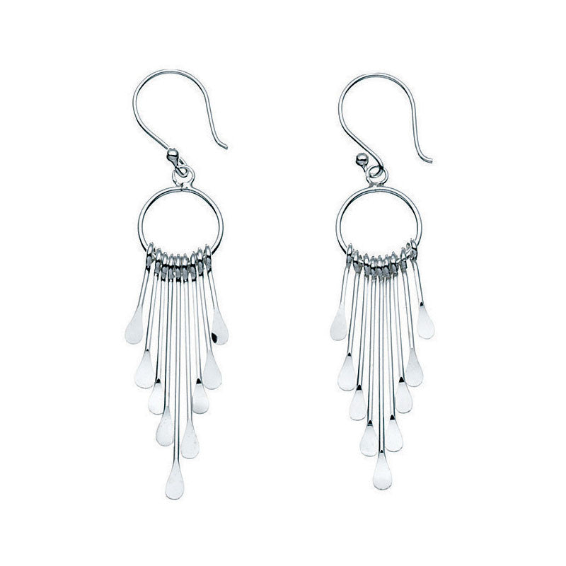 Multi-Stick Silver Earrings