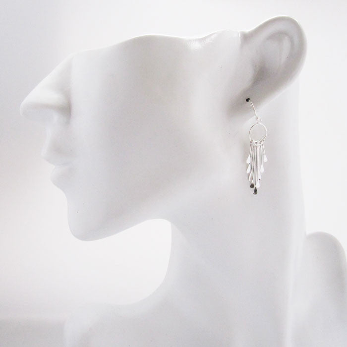 Multi-Stick Silver Earrings