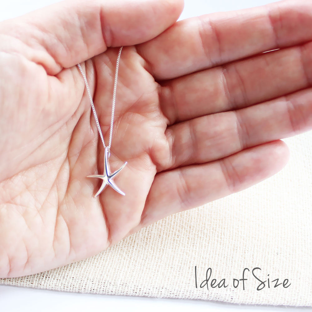 Ocean Skies Starfish Silver Pendant