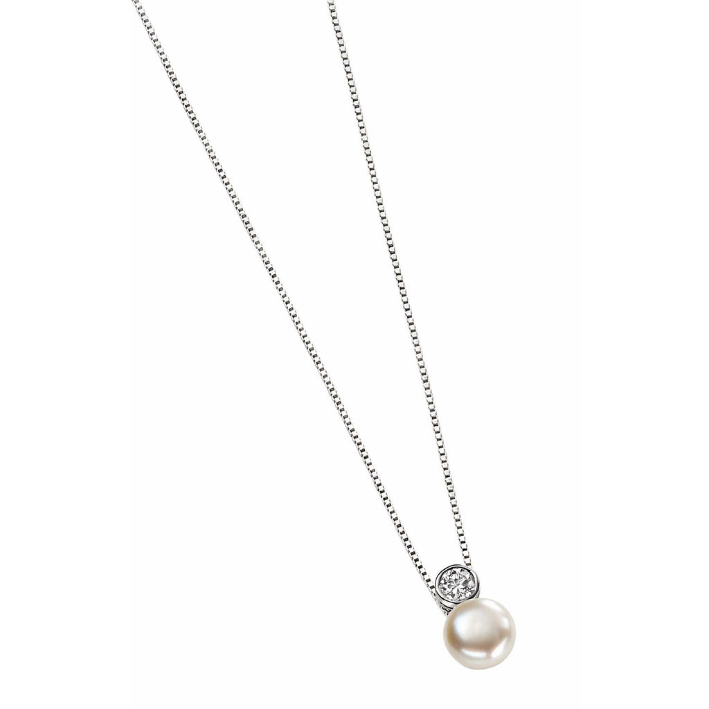 Solidarity Pearl Pendant with Cubic Zirconia