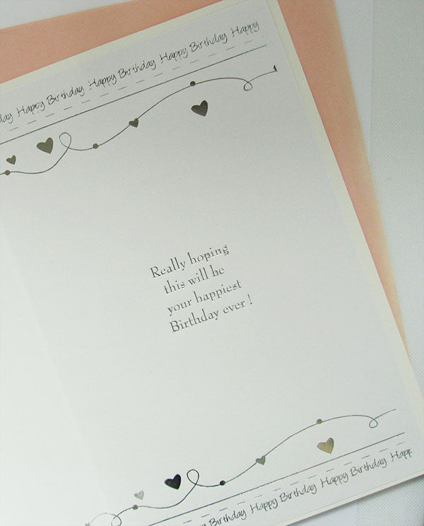 Pink Dress Happy Birthday Card