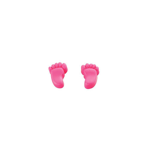 Pink Feet Stud Earrings