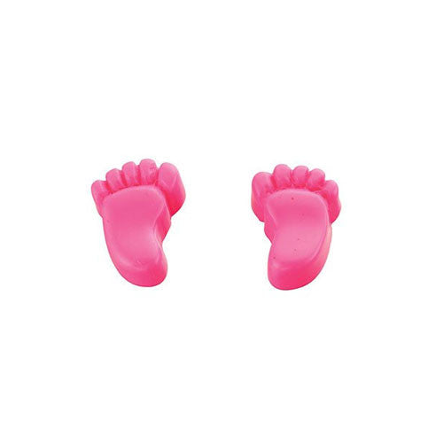 Pink Feet Stud Earrings