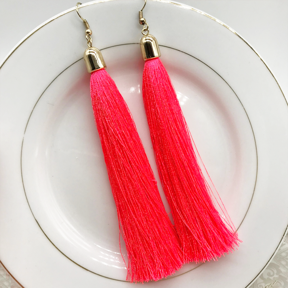 Flamingo tassel earrings deals