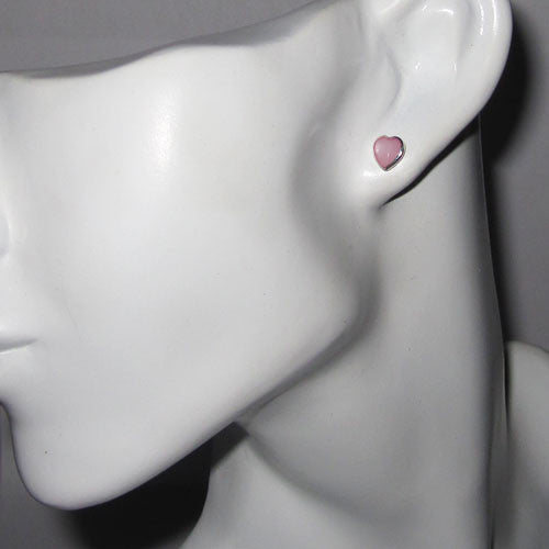 Pink Mother of Pearl Kids Stud Earrings