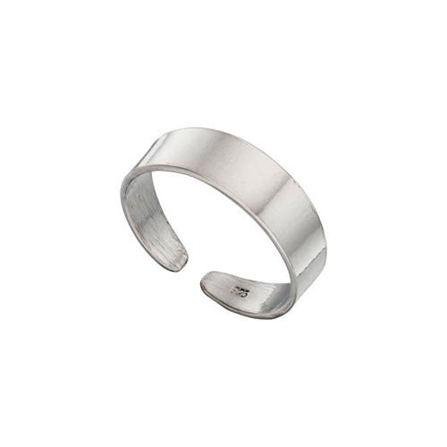 Plain Rounded Design Silver Toe Ring