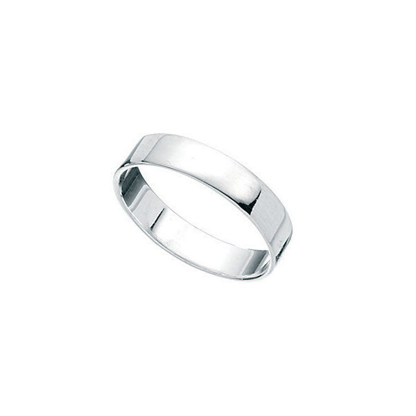 4mm Square Cut Boys Silver Ring