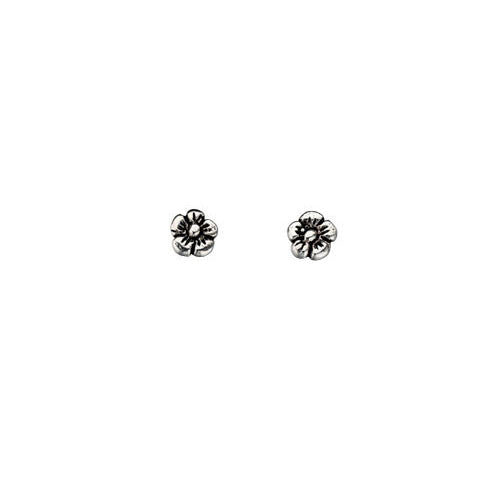 Silver Flower Stud Earrings