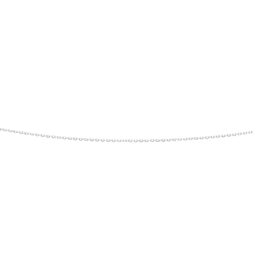 Sterling Silver Diamond Cut Oval Link Belcher chain 16 inch
