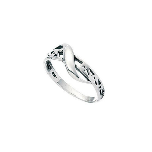 Sterling Silver Swirl Filigree Kids Ring