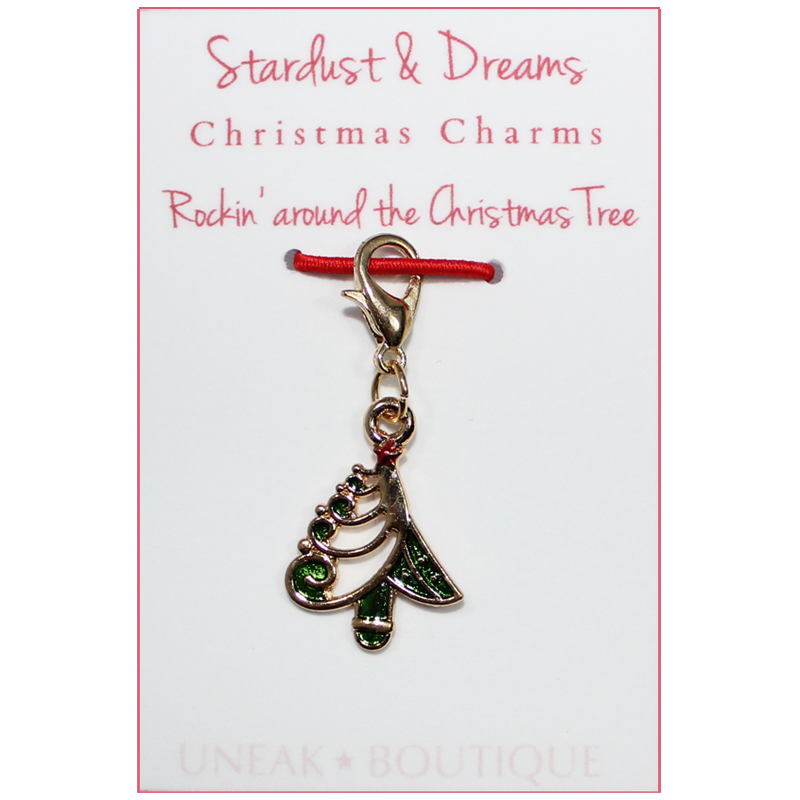 Stylised Rockin Christmas Tree Clip Charm