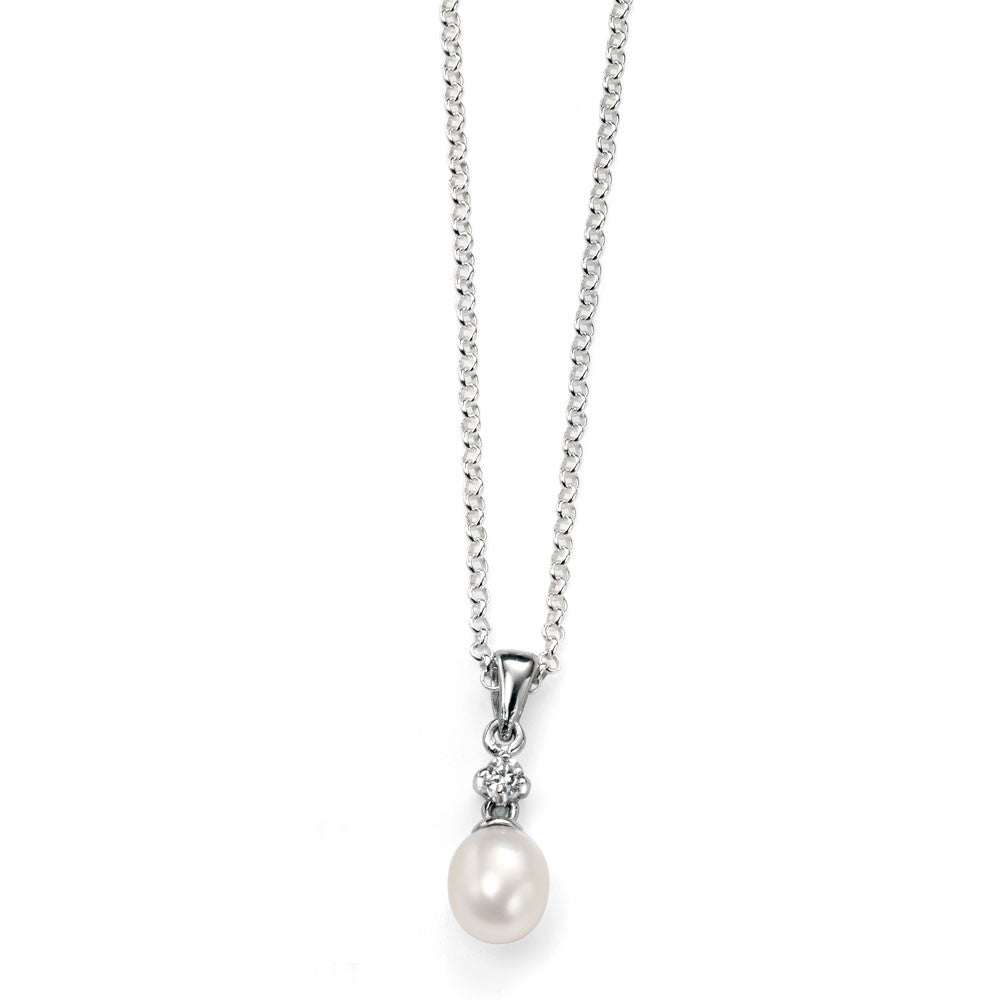 Tiny Teardrop White Pearl Pendant