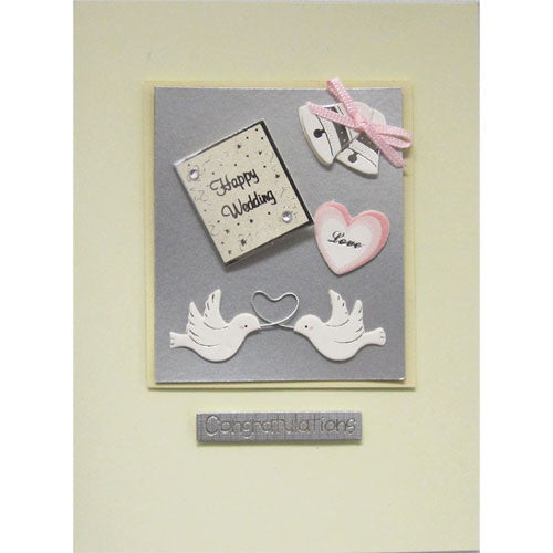 White Doves Congratulations Wedding Card