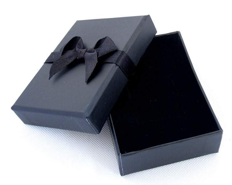 Black Bow Earring and Pendant Box