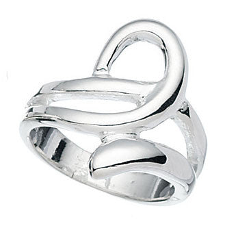 Circular Swirl Sterling Silver Ring 