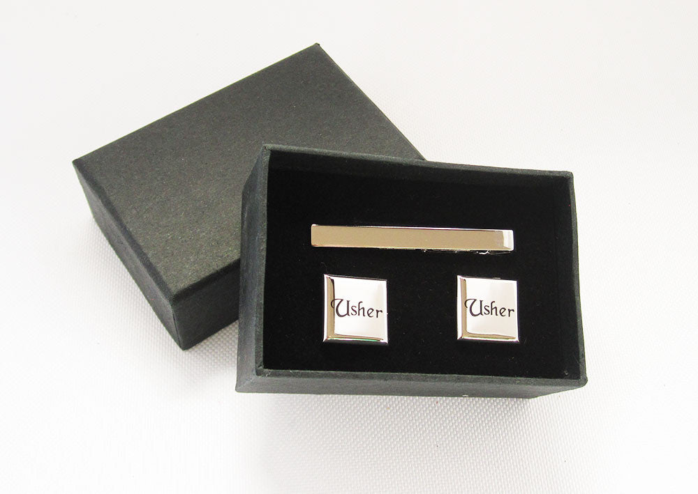 Usher Cufflinks and Tie Pin Set